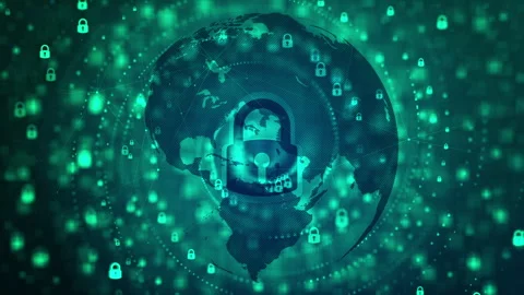 Cybersecurity in the Digital Business World Stock Footage 338445842