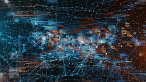 Cybersecurity Digital Cloud Encryption Data IOT Network Protection Stock Footage 313570776