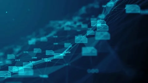 Cybersecurity digital connected network cloud computing IOT Internet of things Stock Footage 163003529