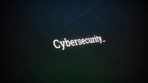 Cybersecurity on digital screen message on computer screens Stock Footage 316999156