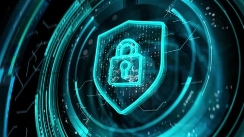 Cybersecurity Digital Shield AI Data Protection Stock Footage 317731951