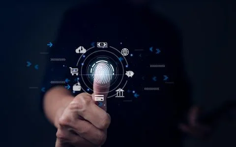 Cybersecurity digital technology concept. Stock Photos