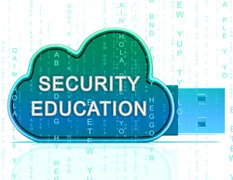 Cybersecurity Education Security Seminar Teaching 3d Rendering Ilustração Stock