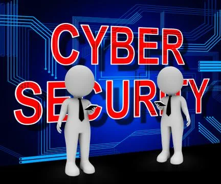 Cybersecurity Education Security Seminar Teaching 3d Rendering Illustrazione stock