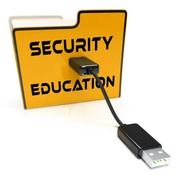 Cybersecurity Education Security Seminar Teaching 3d Rendering Ilustração Stock
