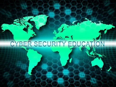 Cybersecurity Education Security Seminar Teaching 2d Illustration Illustrazione stock