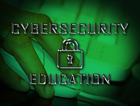 Cybersecurity Education Security Seminar Teaching 3d Illustration Stock Illustration