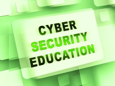 Cybersecurity Education Security Seminar Teaching 3d Rendering Ilustração Stock
