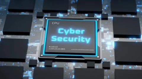Cybersecurity of electronics. Banking system security. Data security. Hacking Stock Footage 314489598