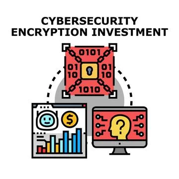 Cybersecurity encryption investment protecting data privacy and financial a.. イラスト素材