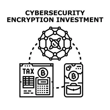 Cybersecurity encryption investment protecting digital assets and finance Stock Illustration