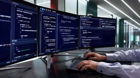Cybersecurity Engineer Codes For Web Stock Footage 322836904