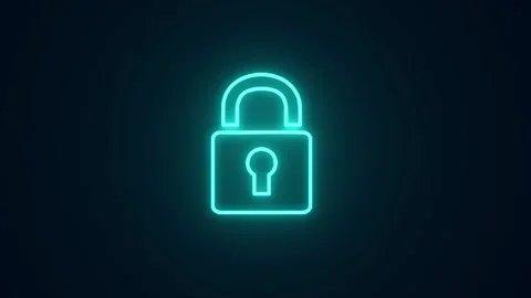 Cybersecurity firewall defense against virus and ransomware Lock Animation Stock Footage 240737703