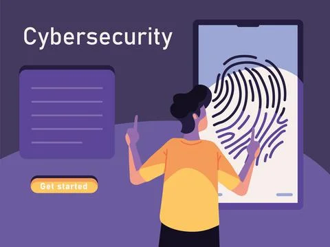 Cybersecurity get started Stock Illustration