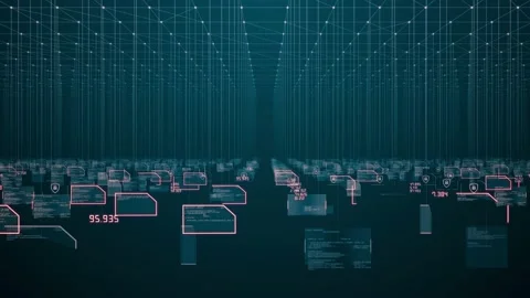Cybersecurity global security protection of big data information technology Stock Footage 164266336