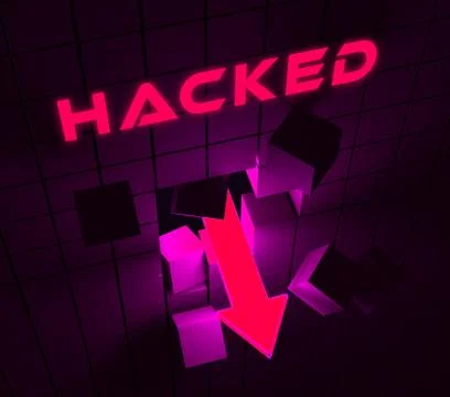 Cybersecurity Hacker Online Cyber Attacks 3d Illustration イラスト素材