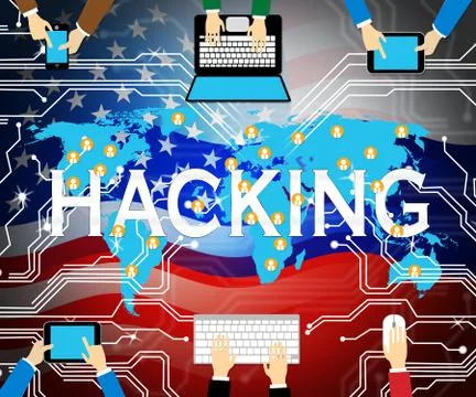 Cybersecurity Hacker Online Cyber Attacks 3d Illustration イラスト素材