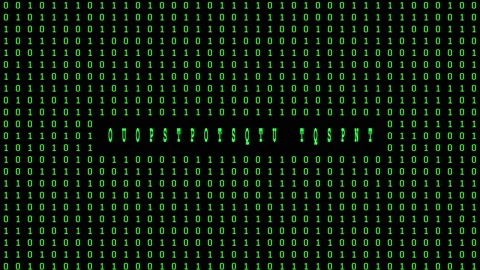 Cybersecurity, hacking and random text Stock Footage 150776943