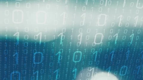 Cybersecurity hacking binary code soft light background Stock Footage 67795217