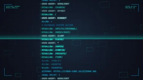 Cybersecurity Hacking Code Screen: Digital Data Breach and Network Intrusion Stock Footage 348421297