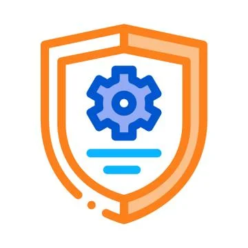 Cybersecurity icon vector outline illustration Stockillustratie