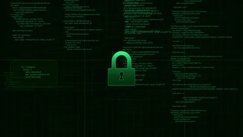 Cybersecurity with important data information and security alert Stock Footage 295587422