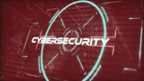 Cybersecurity Intelligence Words In Techno Sci Fi Stockbeeldmateriaal 346554120
