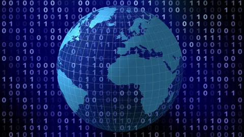 Cybersecurity interconnected network of cybersecurity through backdrop Stock Footage 255762249