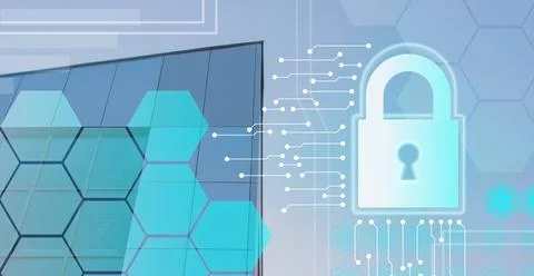 Cybersecurity on the Internet. Storing information on the Internet Stock Illustration