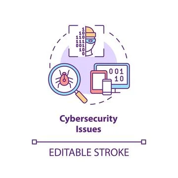 Cybersecurity issue concept icon 스톡 일러스트