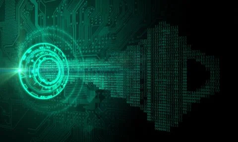 Cybersecurity Key Concept One Stock Illustration