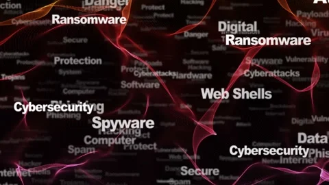 CYBERSECURITY Keywords Animation, Backgr... | Stock Video | Pond5