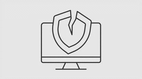 Cybersecurity line animation Stock Footage 288297818