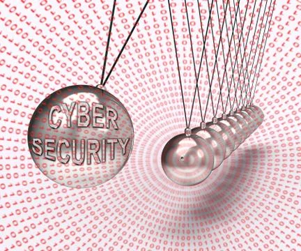 Cybersecurity Lock Digital Threat Security 3d Rendering 스톡 일러스트