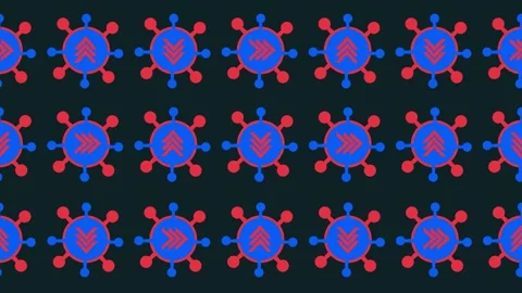 Cybersecurity malware threat and network virus seamless pattern background Stock Footage 335490660