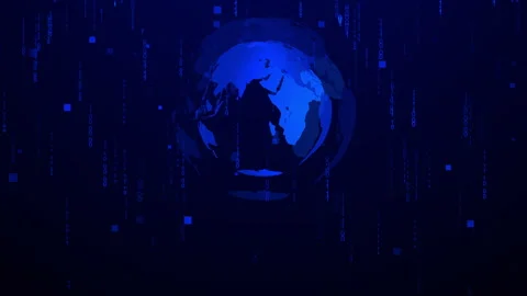 Cybersecurity network digital technology, Global virtual world connection Stock Footage 339263026