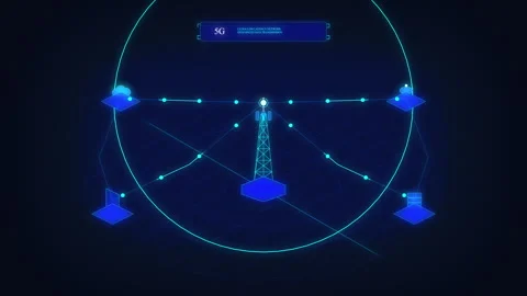Cybersecurity network map, data transmission, digital technology, interface HUD Stock Footage 347199210