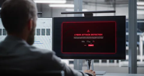 Cybersecurity Operator Containing Digital Attack Across Enterprise Server Stock Footage 344964360