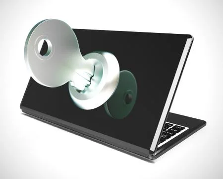 Cybersecurity or computer security encryption to guard against a Illustrazione stock