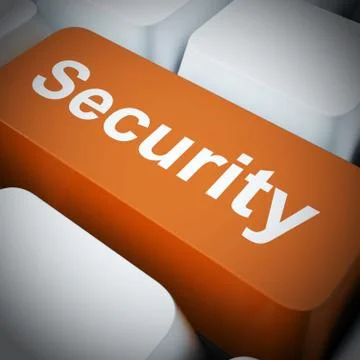 Cybersecurity or computer security encryption to guard against a Stock Illustration