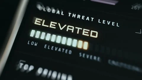 Cybersecurity Panel Showing Cloud Security Resource - Futuristic Dashboard Stock Footage 336972072