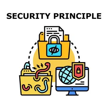 Cybersecurity principle protecting data privacy and system integrity Stock Illustration