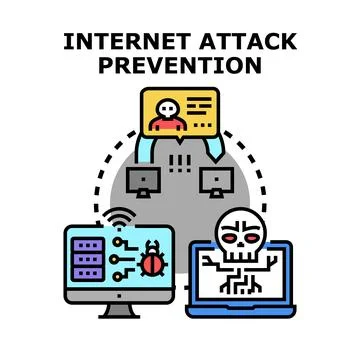 Cybersecurity professional preventing internet attack protecting digital data イラスト素材