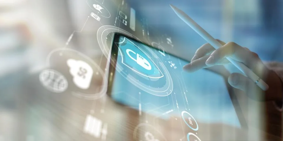 Cybersecurity Protection and Data Privacy Technologies Development in Digital Stock Photos