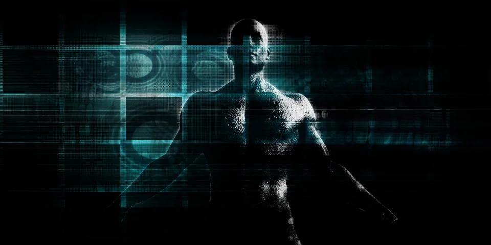 Cybersecurity Protection Artificial Intelligence Network Defense System Stock Illustration
