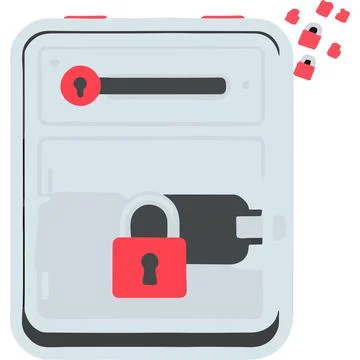 Cybersecurity Protection Command Safety Budget Encryption Stock Illustration