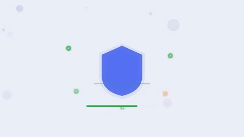 Cybersecurity protection corporate tech scene. Flat design light mode Stock Footage 342621468