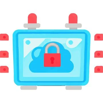 Cybersecurity Protection Digital Key Ransomware Encryption Stock Illustration