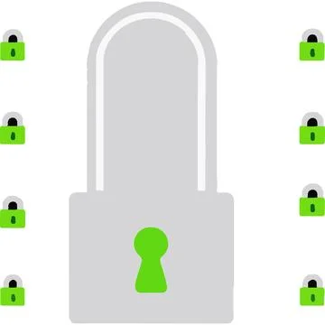 Cybersecurity Protection Digital Knowledge Assessment Encryption Stockillustratie