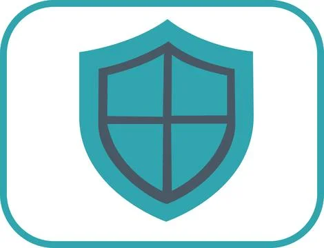 Cybersecurity protection shield data flat icon 스톡 일러스트